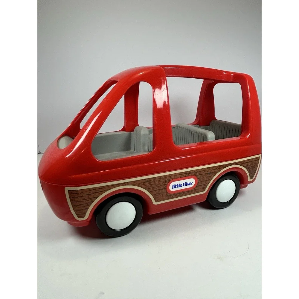 VTG Little Tikes Red Van Dollhouse Family Car Doll Minivan Made In USA